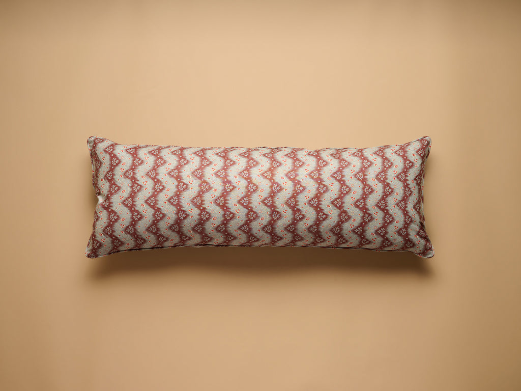 Fleurons D'Helene La Folie Lumbar Cushion, Bleu Prune