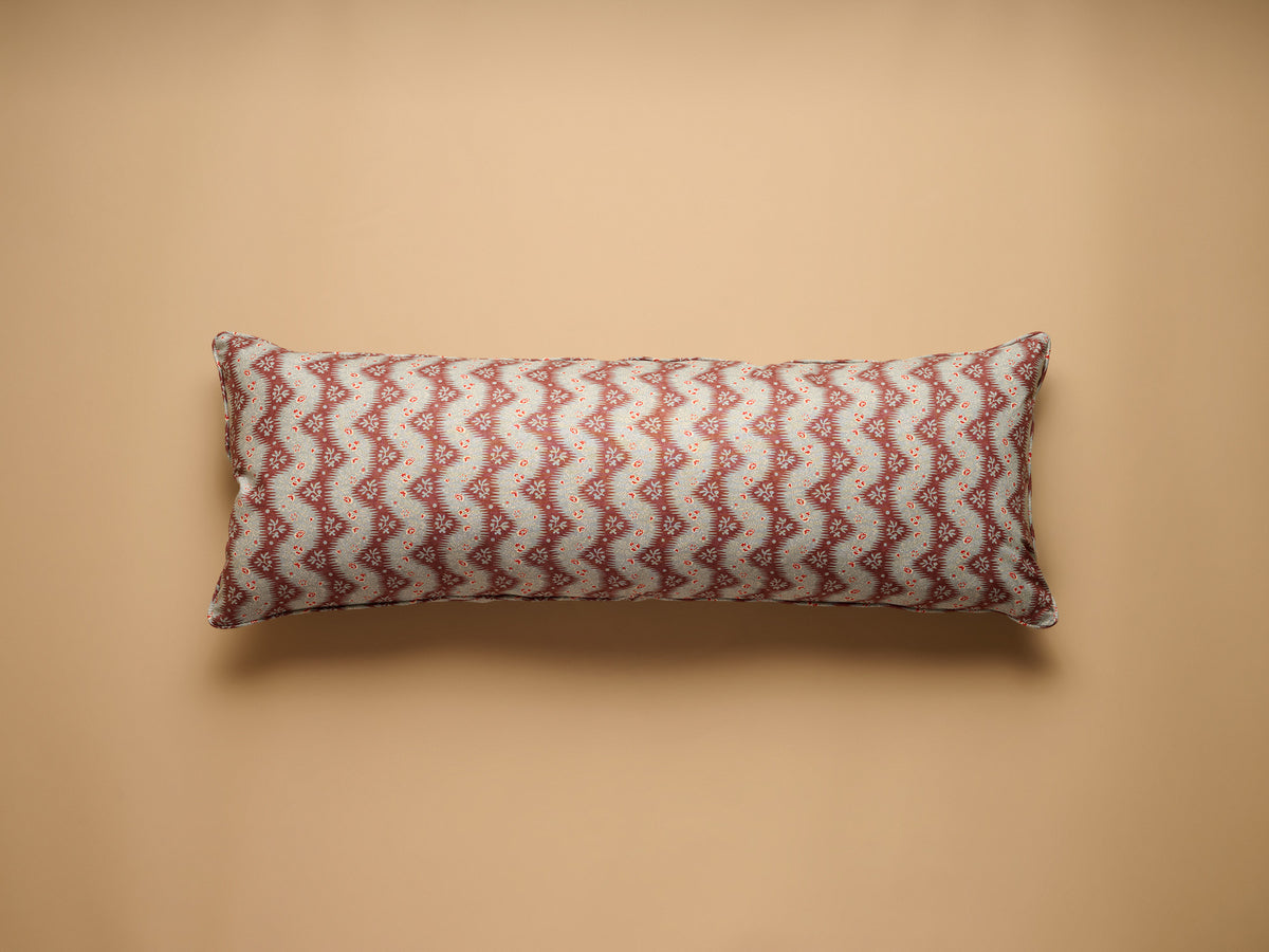 Fleurons D'Helene La Folie Lumbar Cushion, Bleu Prune