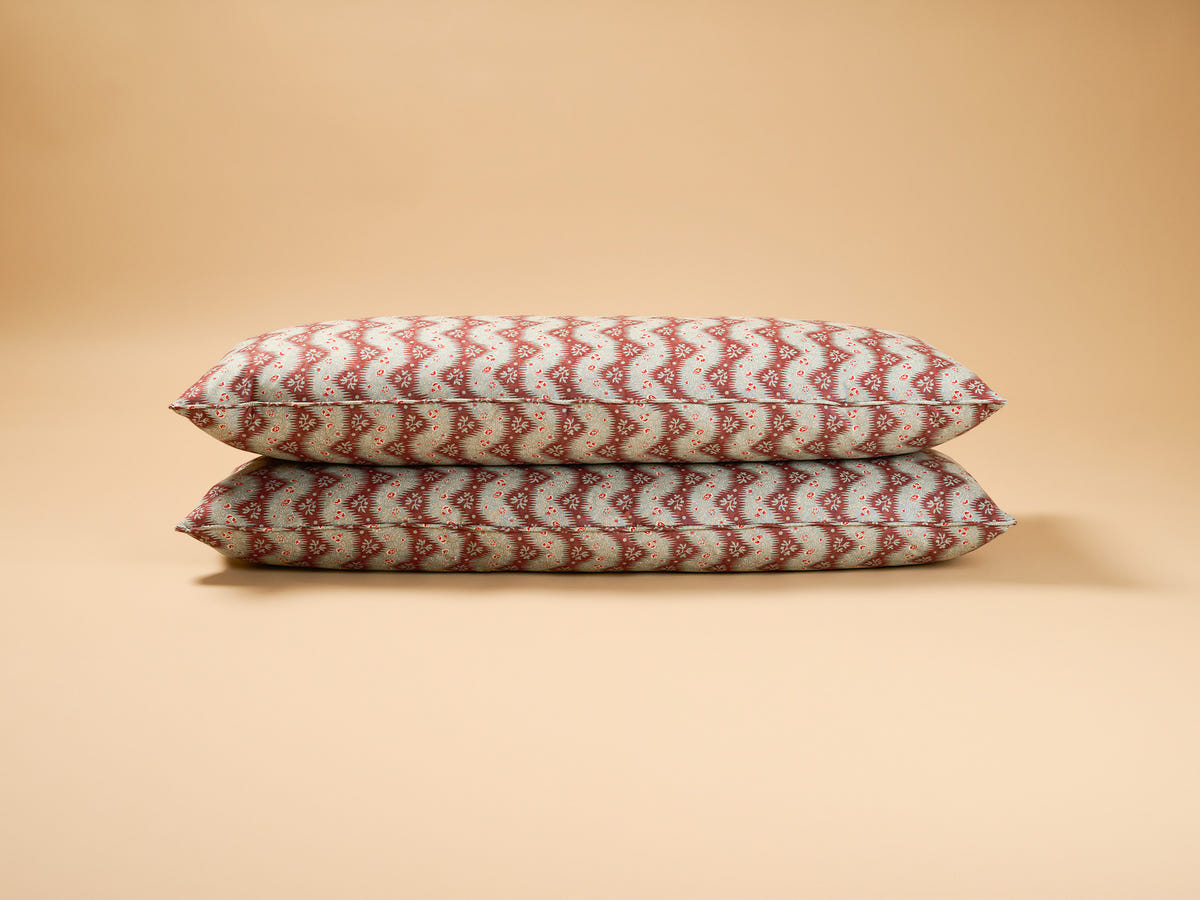 Fleurons D'Helene La Folie Lumbar Cushion, Bleu Prune