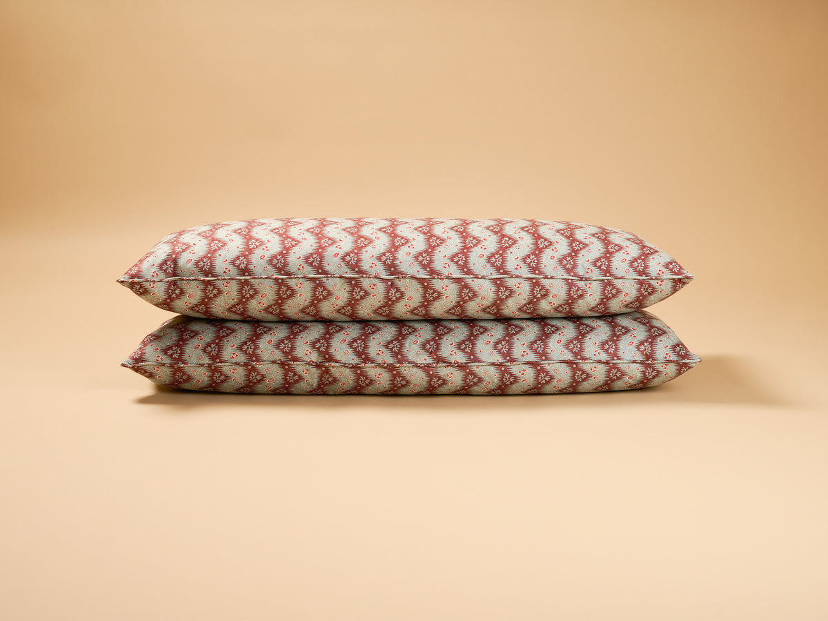 Fleurons D'Helene La Folie Lumbar Cushion, Bleu Prune