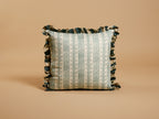 Jasper Square Ruffle Cushion, Blue