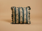 Jasper Square Ruffle Cushion, Blue