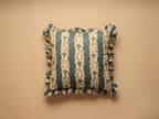 Jasper Square Ruffle Cushion, Blue