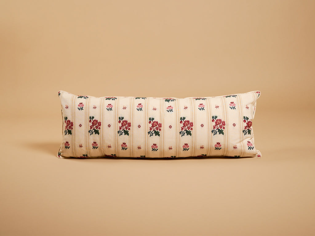 Namay Samay Escaut/Escaut Stripe Lumbar Cushion, Khaki