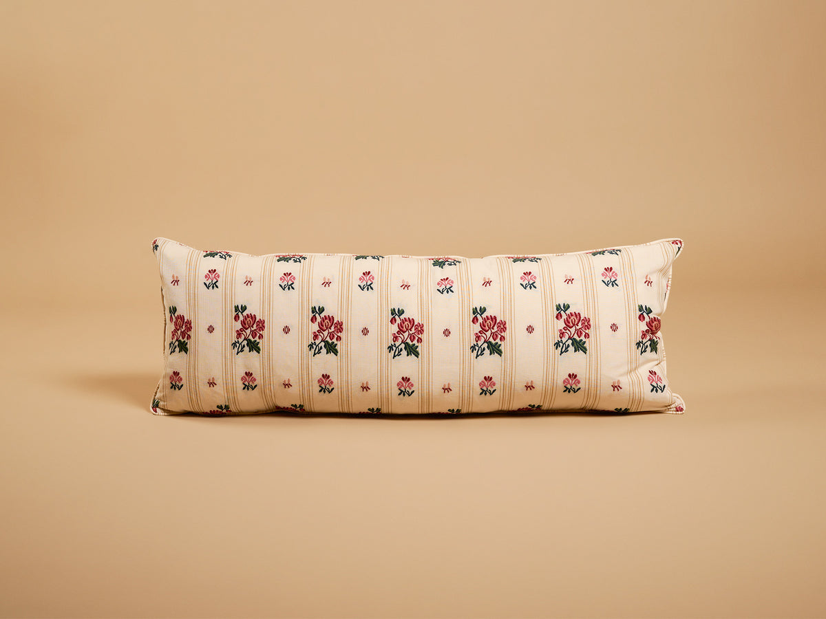Namay Samay Escaut/Escaut Stripe Lumbar Cushion, Khaki