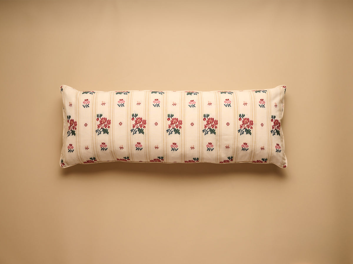 Namay Samay Escaut/Escaut Stripe Lumbar Cushion, Khaki