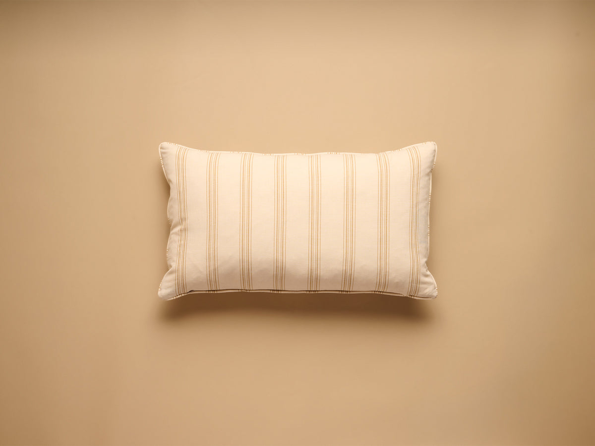 Namay Samay Escaut/Escaut Stripe Small Oblong Cushion, Khaki