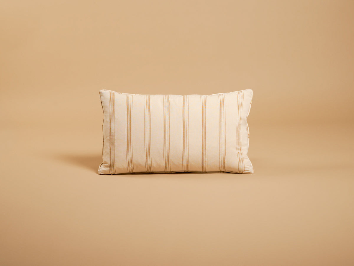 Namay Samay Escaut/Escaut Stripe Small Oblong Cushion, Khaki