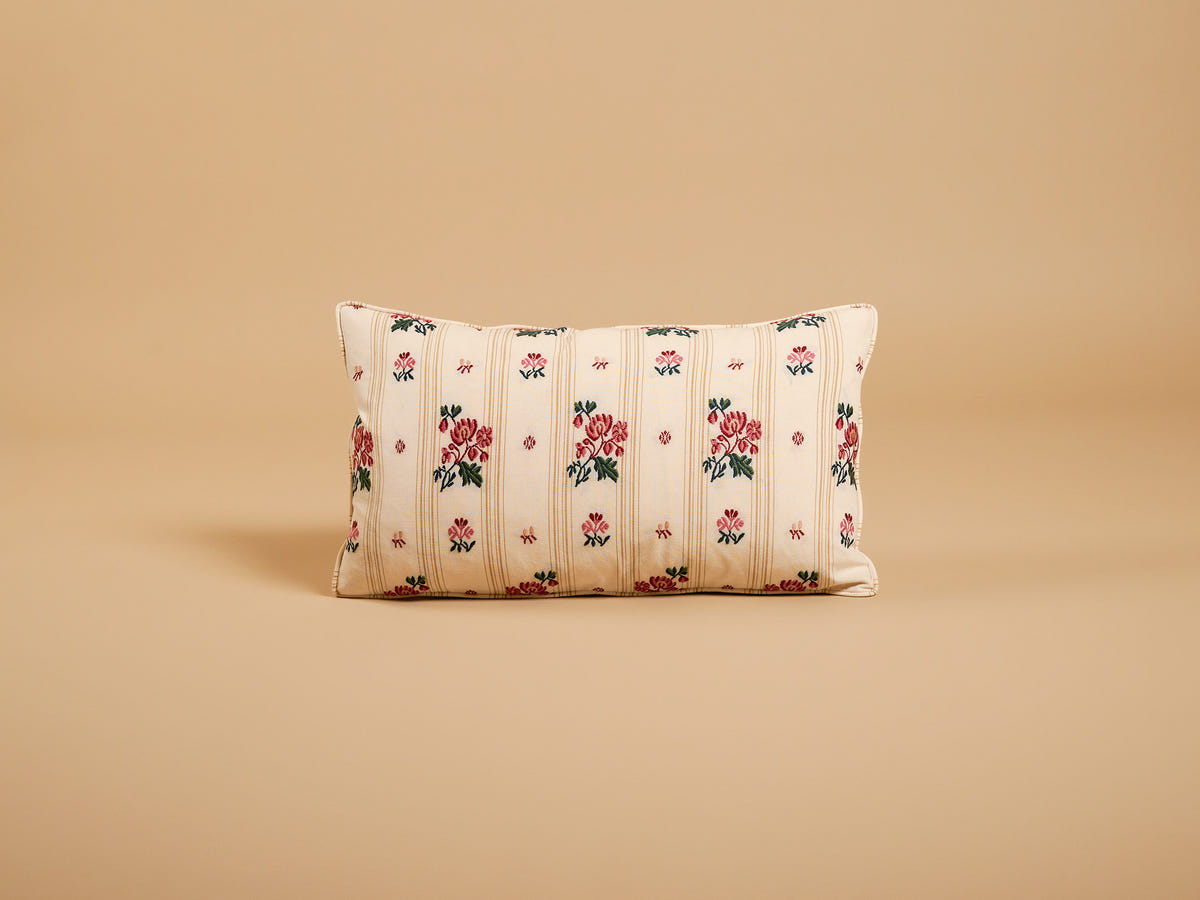 Namay Samay Escaut/Escaut Stripe Small Oblong Cushion, Khaki