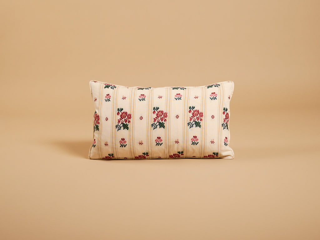 Namay Samay Escaut/Escaut Stripe Small Oblong Cushion, Khaki