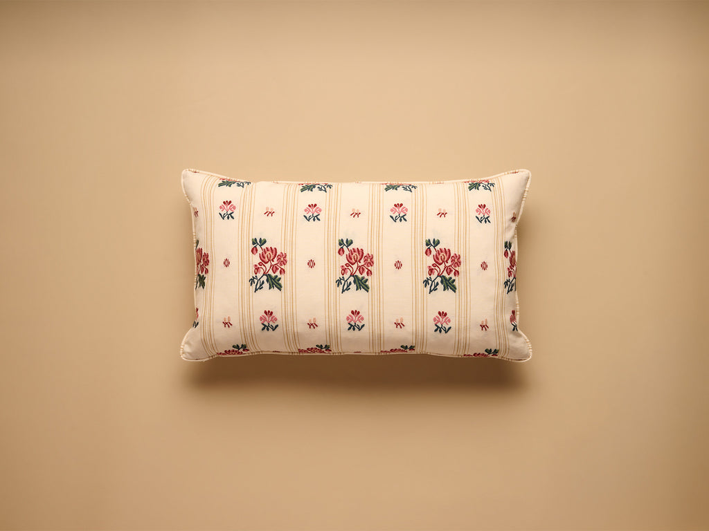 Namay Samay Escaut/Escaut Stripe Small Oblong Cushion, Khaki