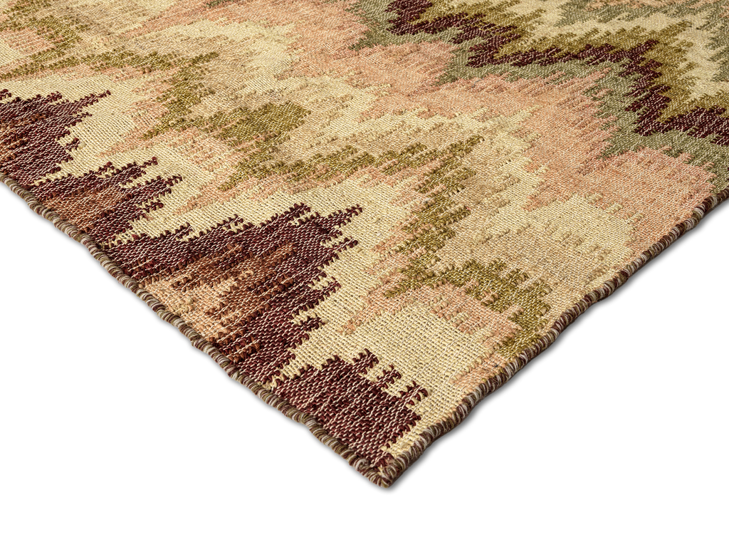 Bargello Rug Green