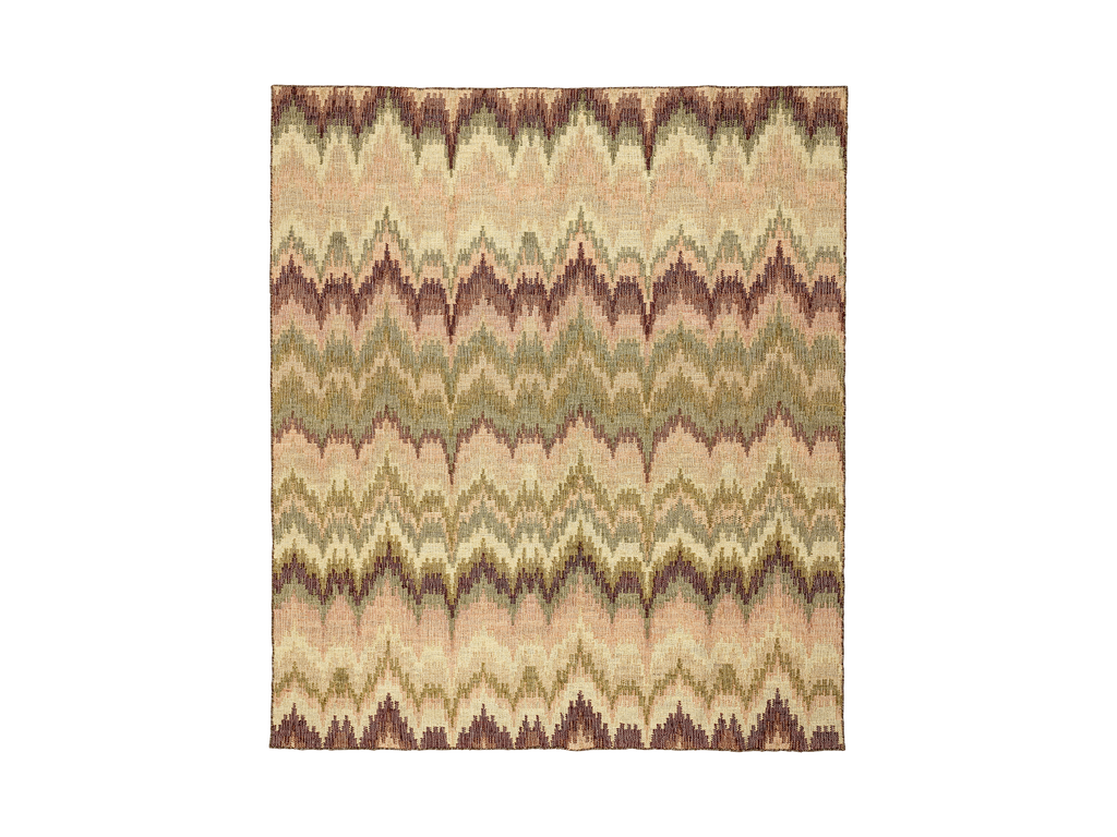 Bargello Rug Green