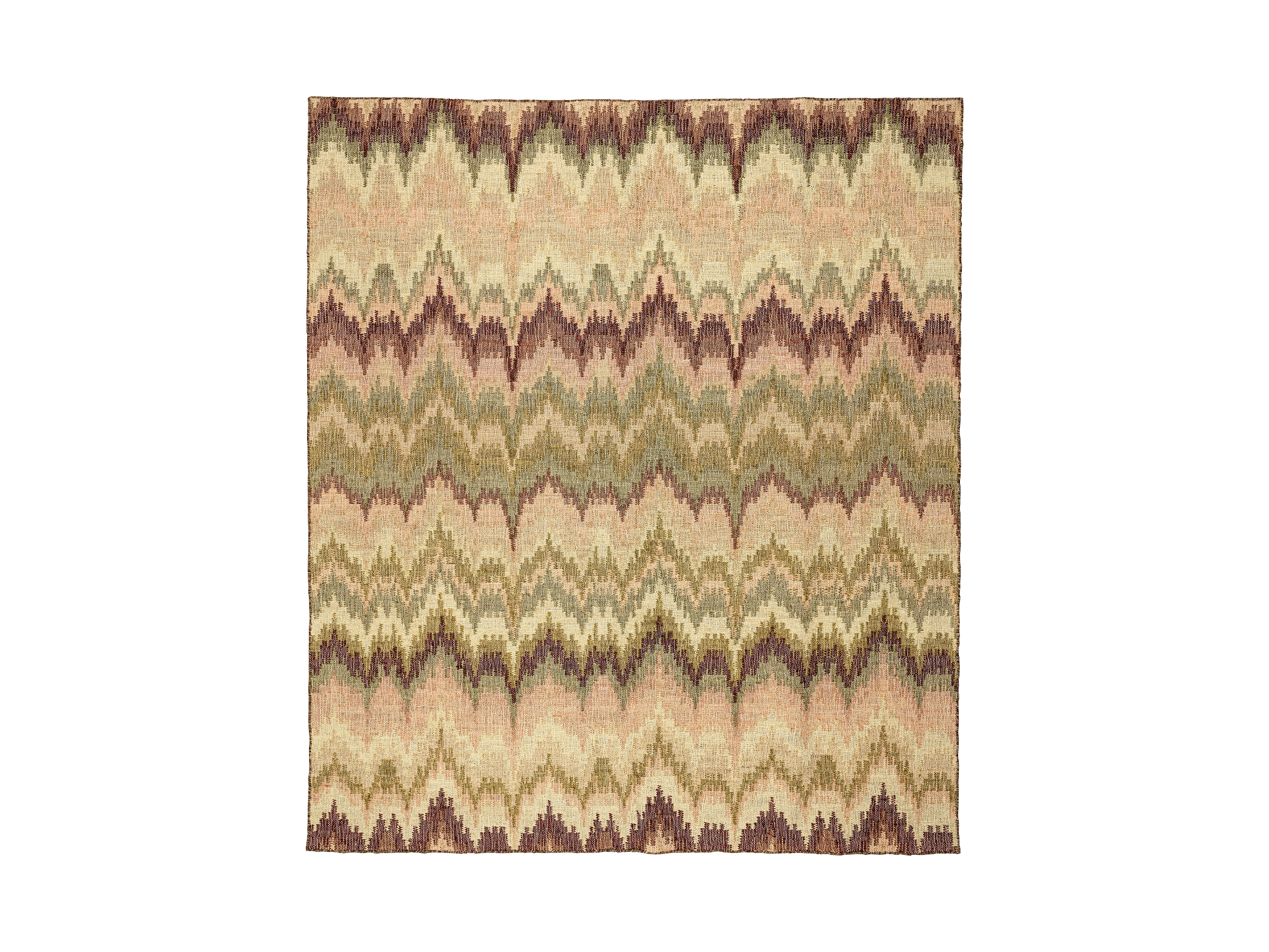 Bargello Rug Green