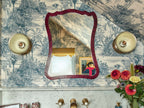 Tiger Small Mirror, Birds Eye Maple, Garnet