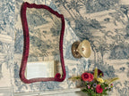 Tiger Small Mirror, Birds Eye Maple, Garnet