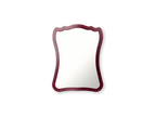 Tiger Small Mirror, Birds Eye Maple, Garnet