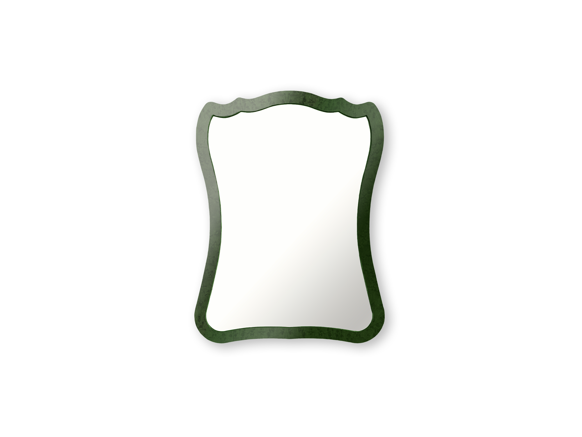 Tiger Small Mirror, Birds Eye Maple, Juniper