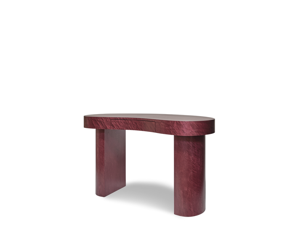 Holden Desk Birdseye Maple Garnet