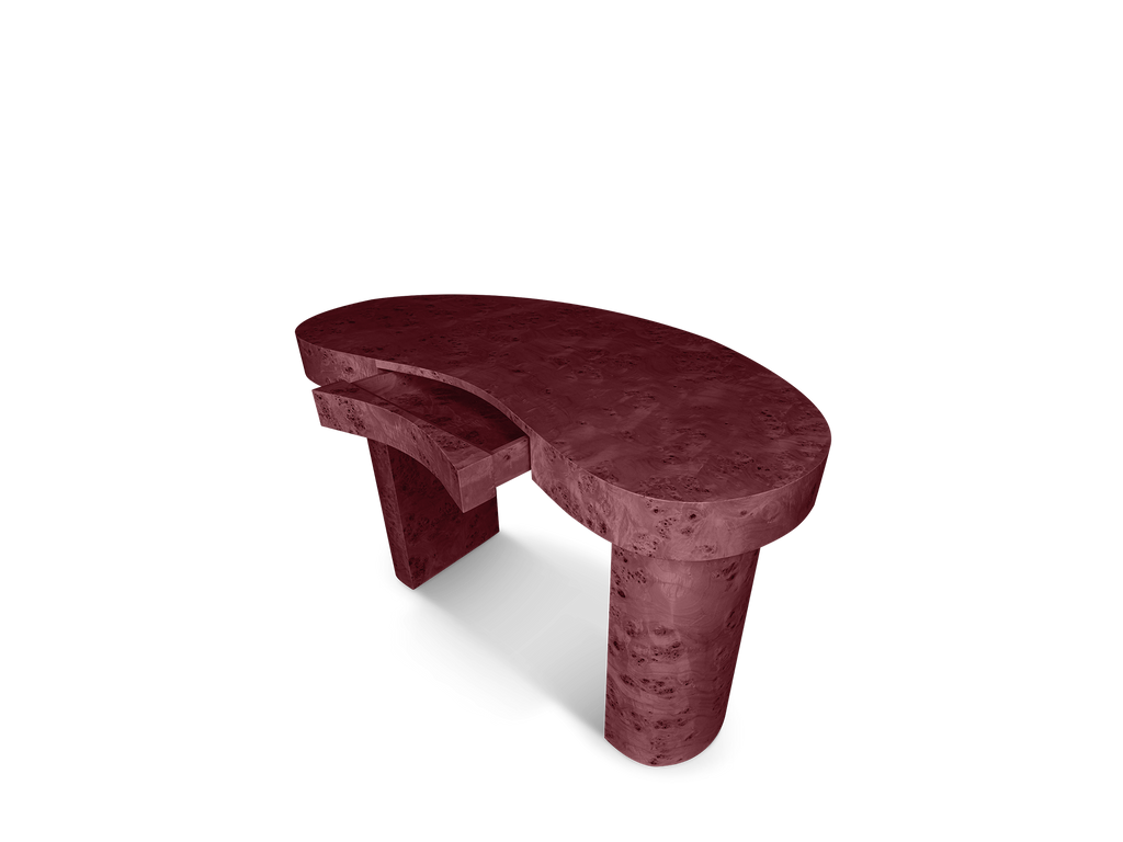 Holden Desk Birdseye Maple Garnet