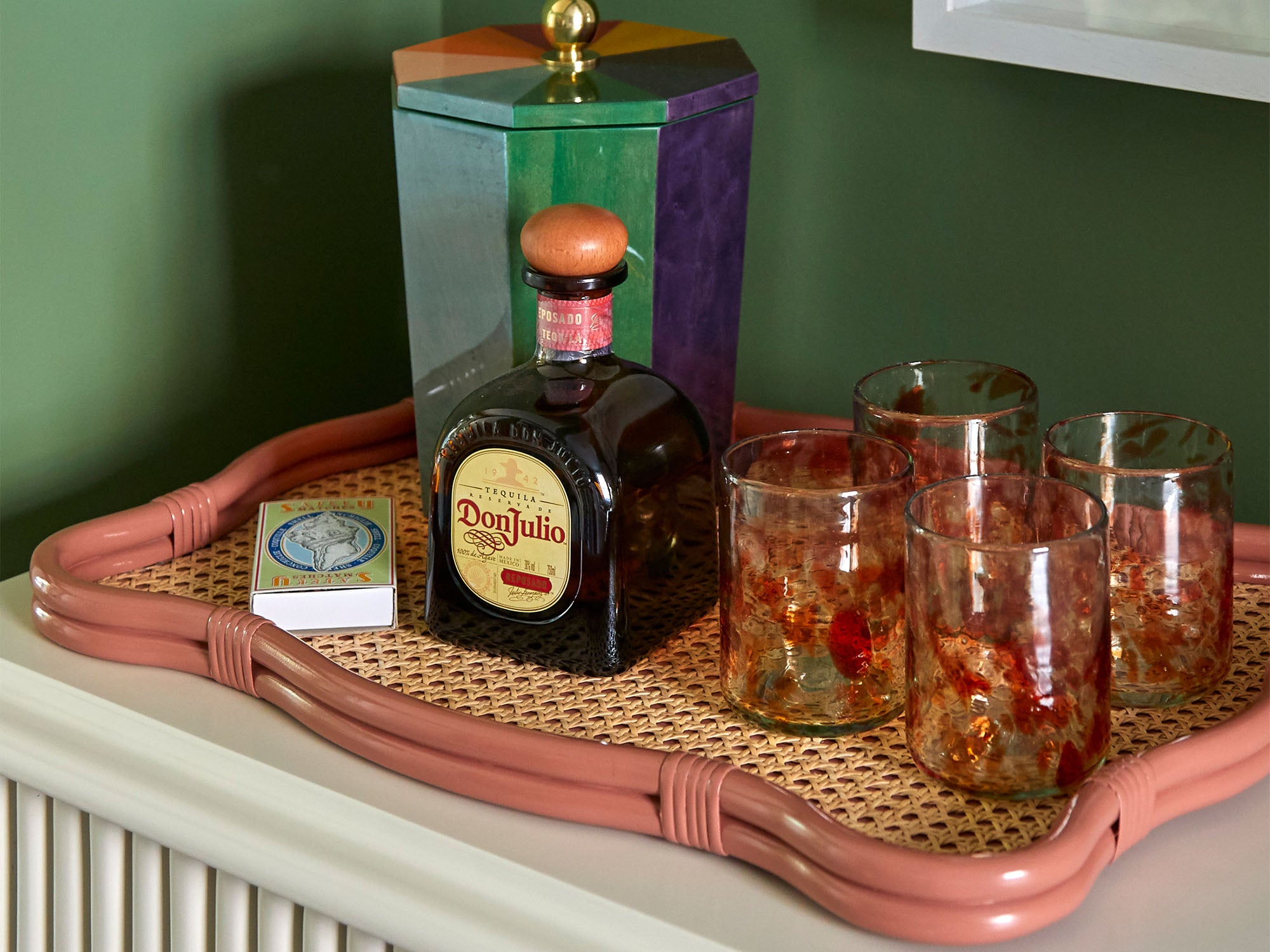 Isla Wavy Tray Wild Rose