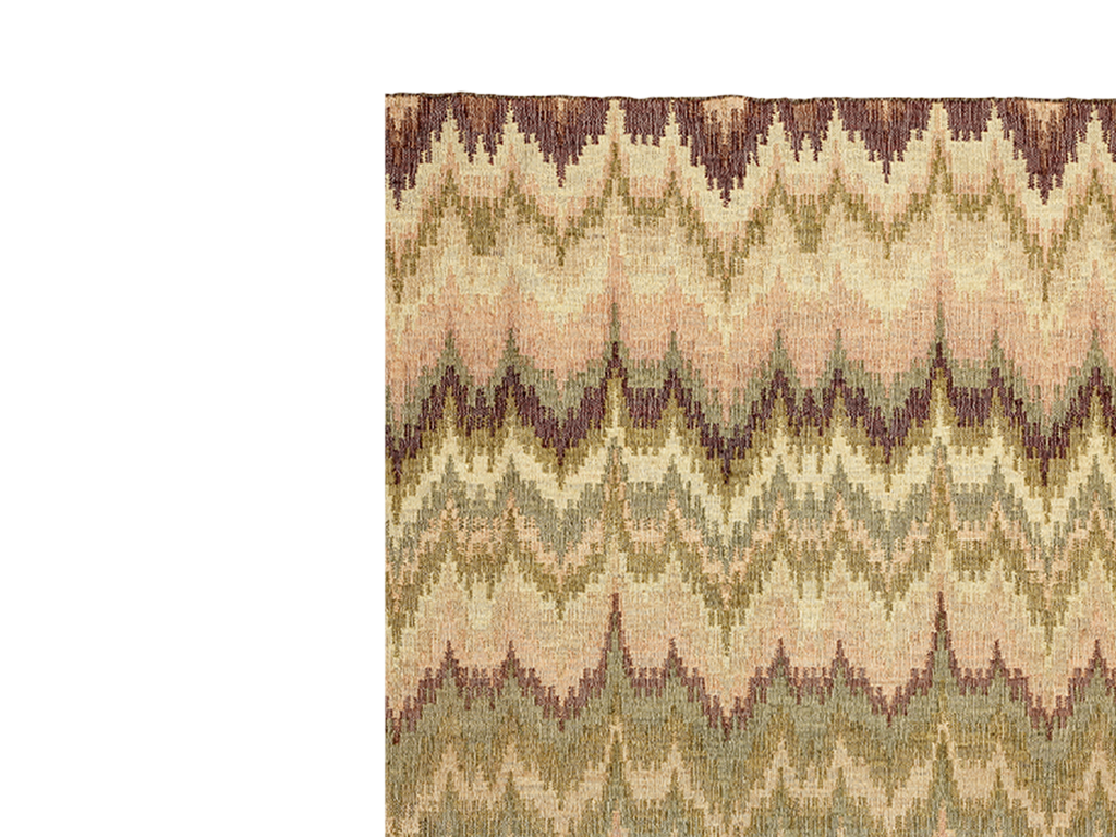Bargello Rug Green