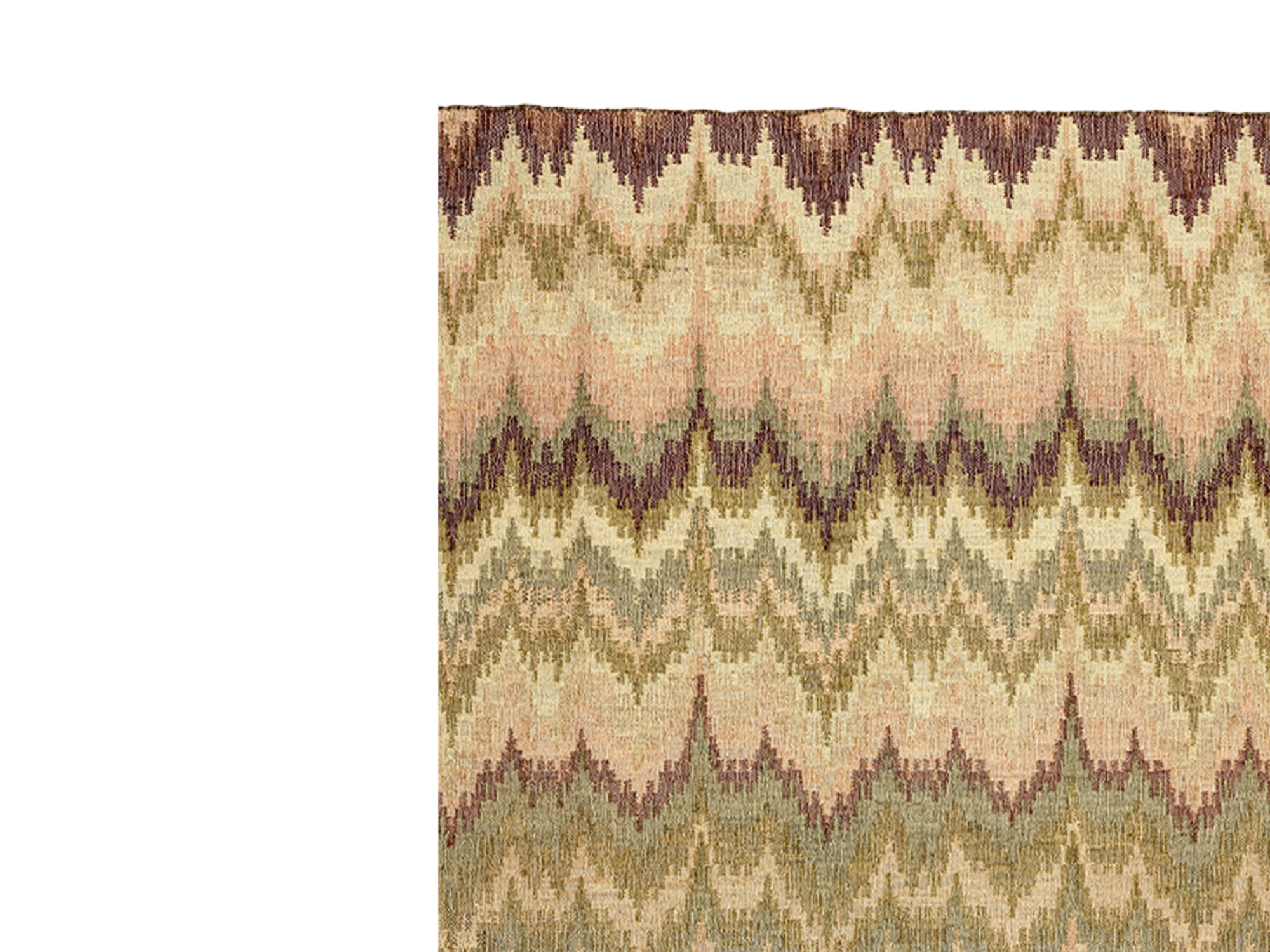 Bargello Rug Green