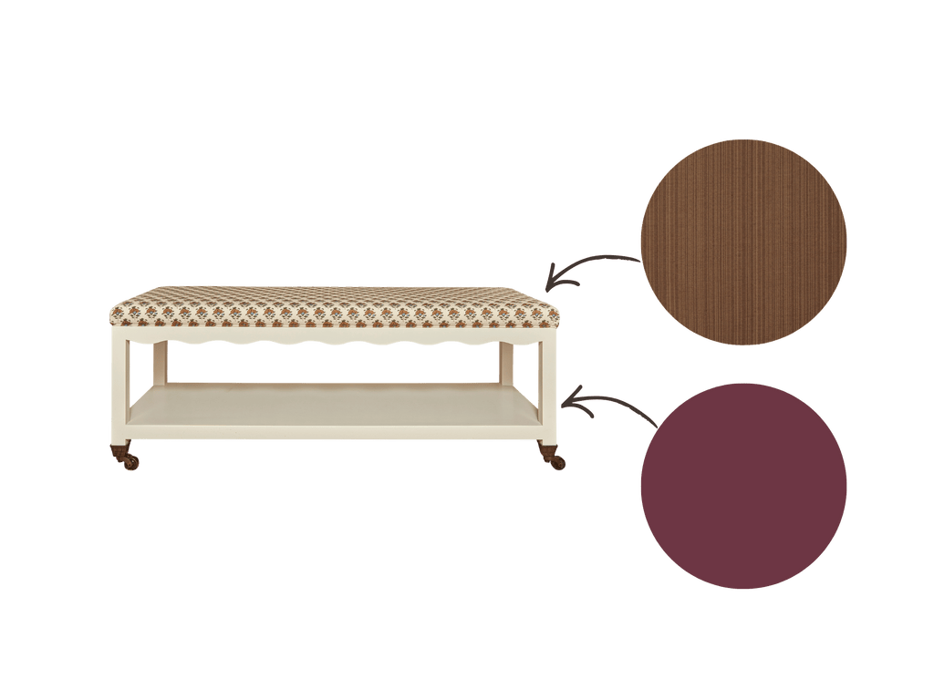 Second Wave Bench Rosewood