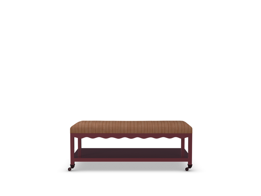 Second Wave Bench Rosewood