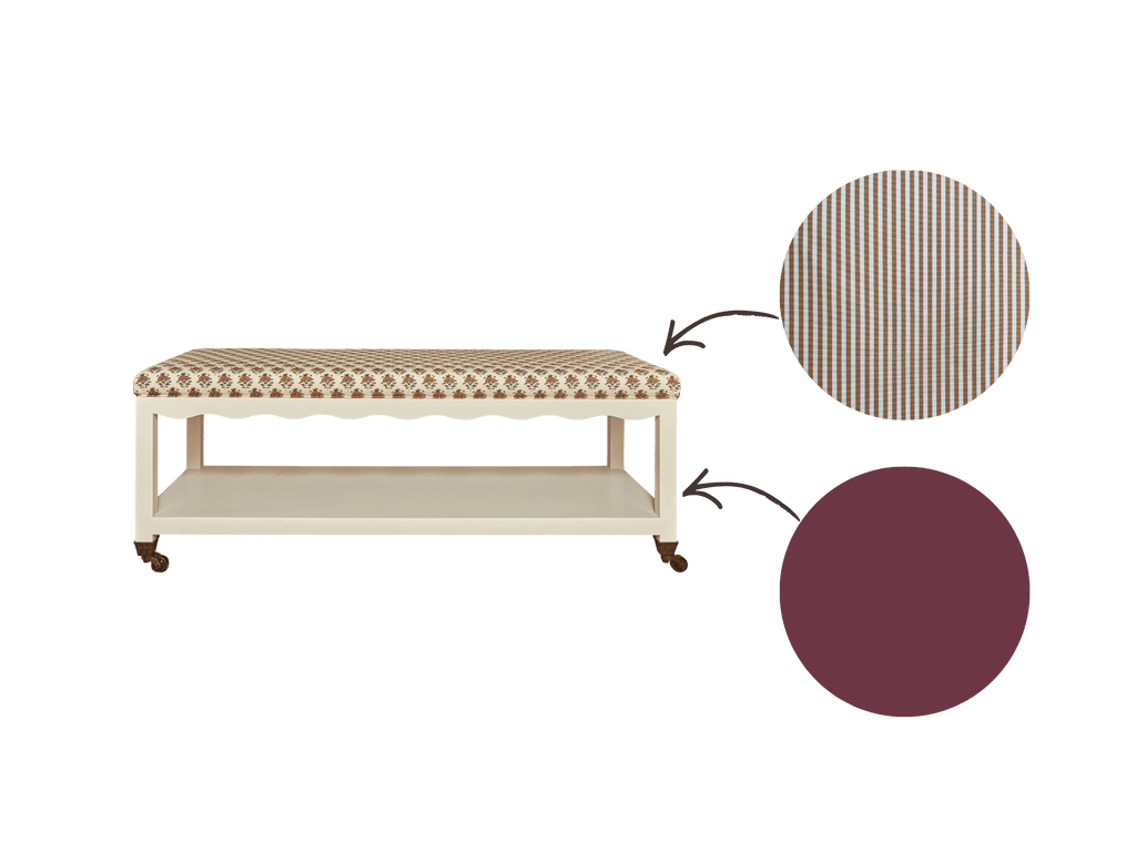 Second Wave Bench Rosewood