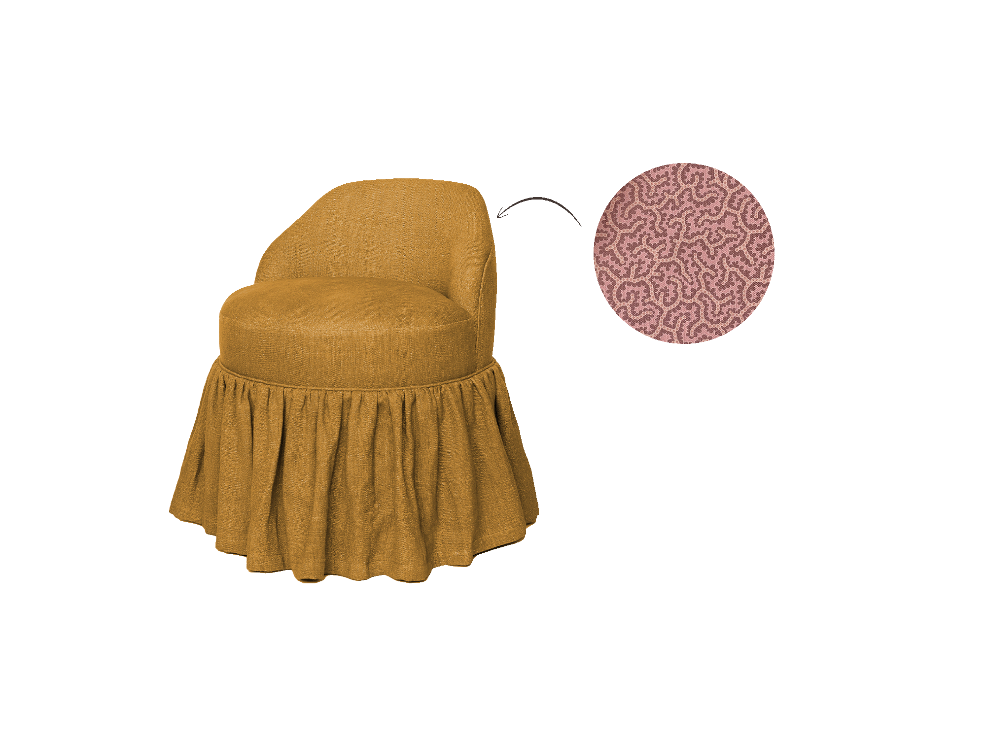 Seven Chair, Skirted