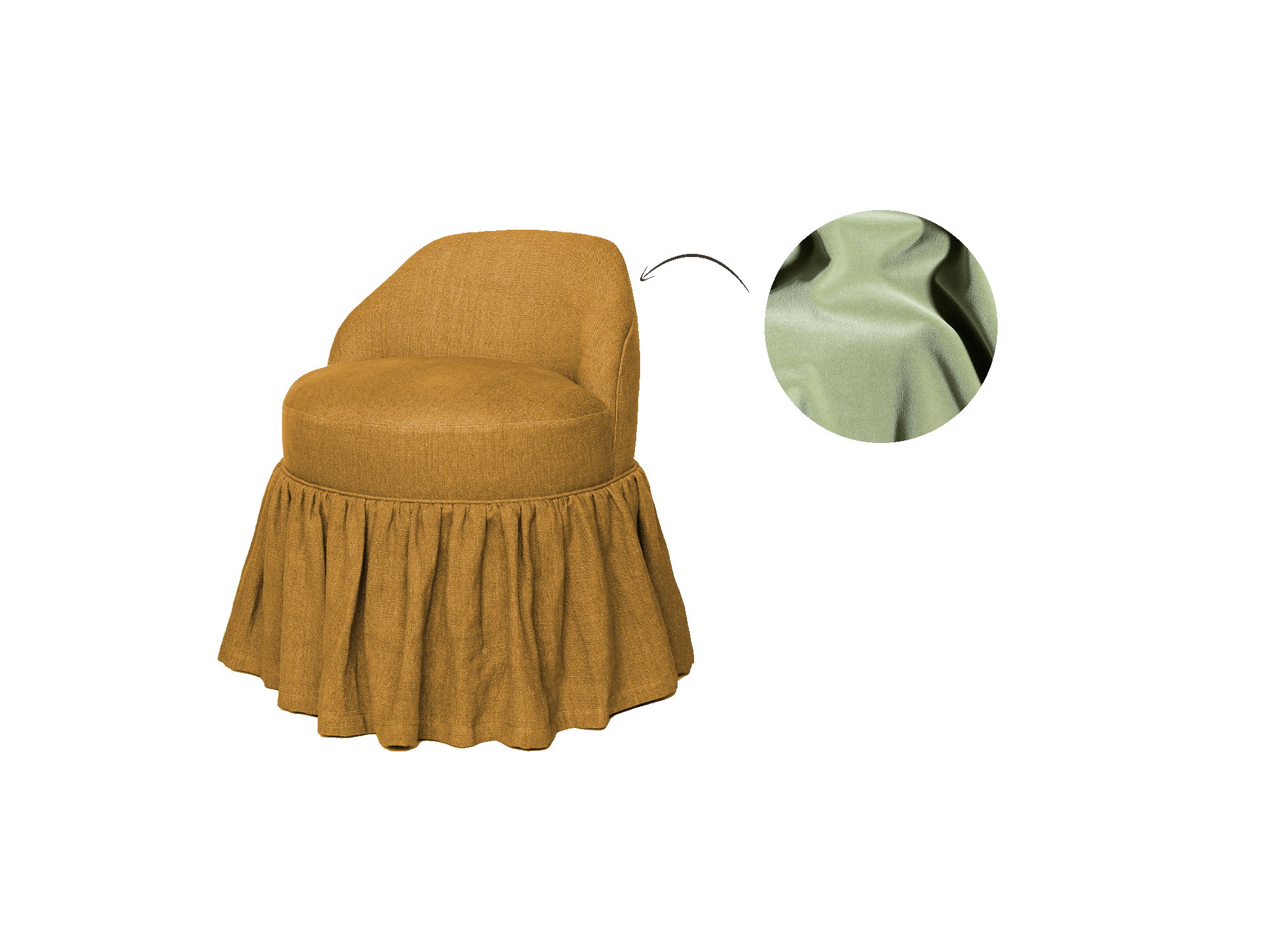 Seven Chair, Skirted