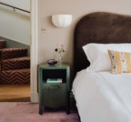 Holden Small Bedside Birdseye Maple Garnet