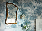 Tiger Small Mirror, Striped Burl, Natural