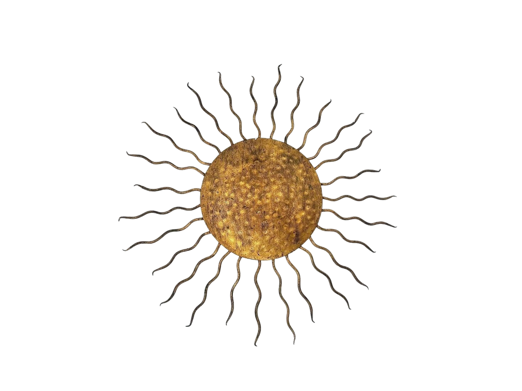 Vintage Spanish Gilt Sunburst Wall Light