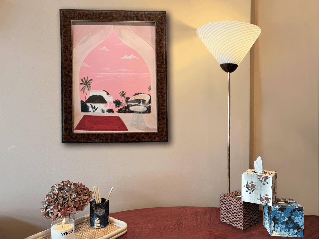 Vintage 1970s Murano Glass Floor Lamp