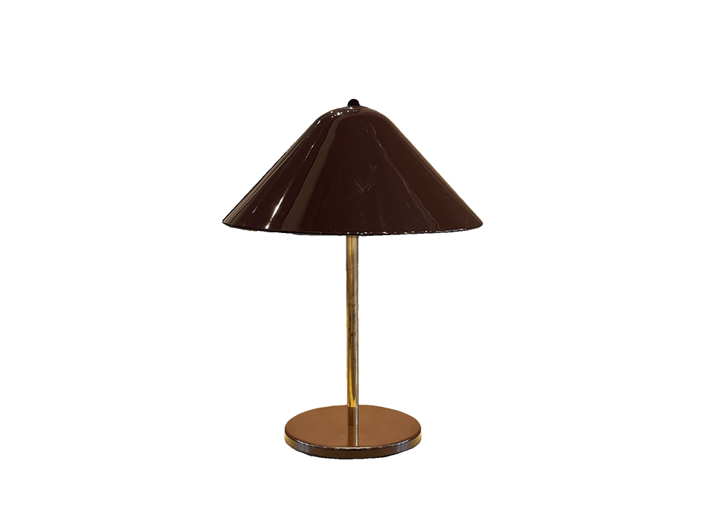 Vintage Goffredo Reggiani Brown Metal / Brass Table Lamp