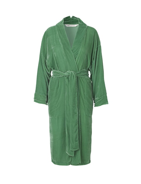 Emerald Silk Velvet Kimono - Trove